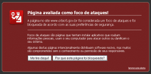 Alerta de vírus no firefox