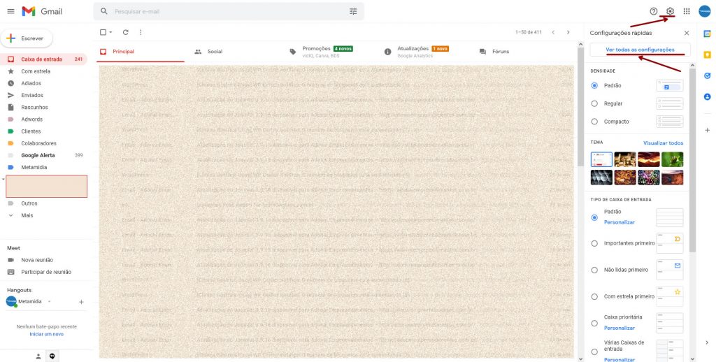 Gmail tela inicial